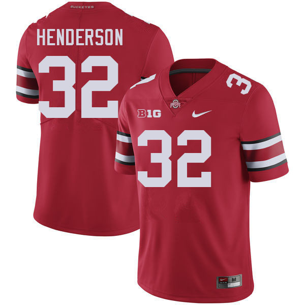 TreVeyon Henderson Ohio State Buckeyes Jersey College Football Uniforms-Red